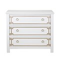 Right2Home Metallic Overlay White Drawer Chest 34L x 15W x 30H (DS-D018010)