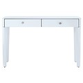 Right2Home Reverse Painted White Glass Console 47.25L x 12.25W x 30H (DS-D114006)