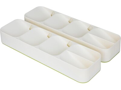 Mind Reader Acrylic Vertical Utensil Storage, White, 2/Set (2VERCUT-WHT)