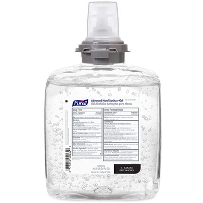 PURELL Advanced Gel Hand Sanitizer Refill for TFX Touch-Free Dispenser, 1200 mL., 4/CT (5456-04)