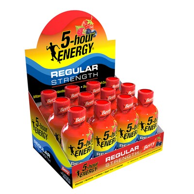 5-Hour Energy Berry Shots Drink, 1.93 fl. oz., 12/Box (LVS500181)