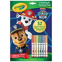 Crayola Coloring & Activity Pad with Markers, Paw Patrol, Pack of 3 (BIN46918-3)