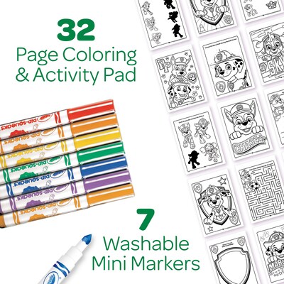 Crayola Coloring & Activity Pad with Markers, Paw Patrol, Pack of 3 (BIN46918-3)
