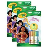 Crayola Coloring & Activity Pad with Markers, Disney Princess, Pack of 3 (BIN45807-3)