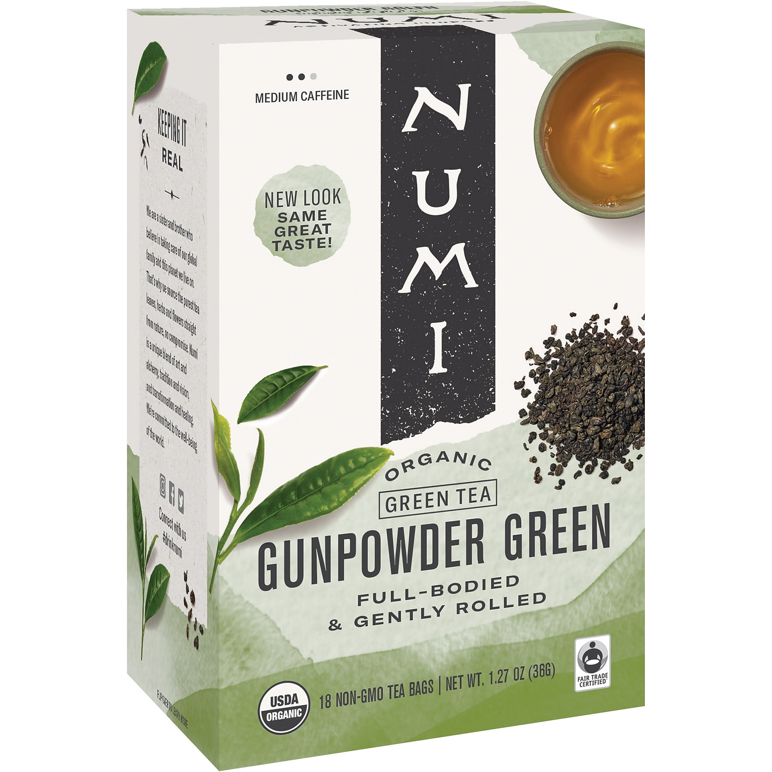 Numi Gunpowder Green Tea Bags, 18/Box (10109)