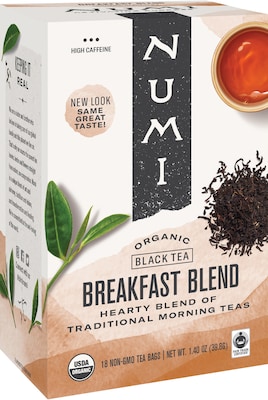 Numi Breakfast Blend Black Tea Bags, 18/Box (878236)