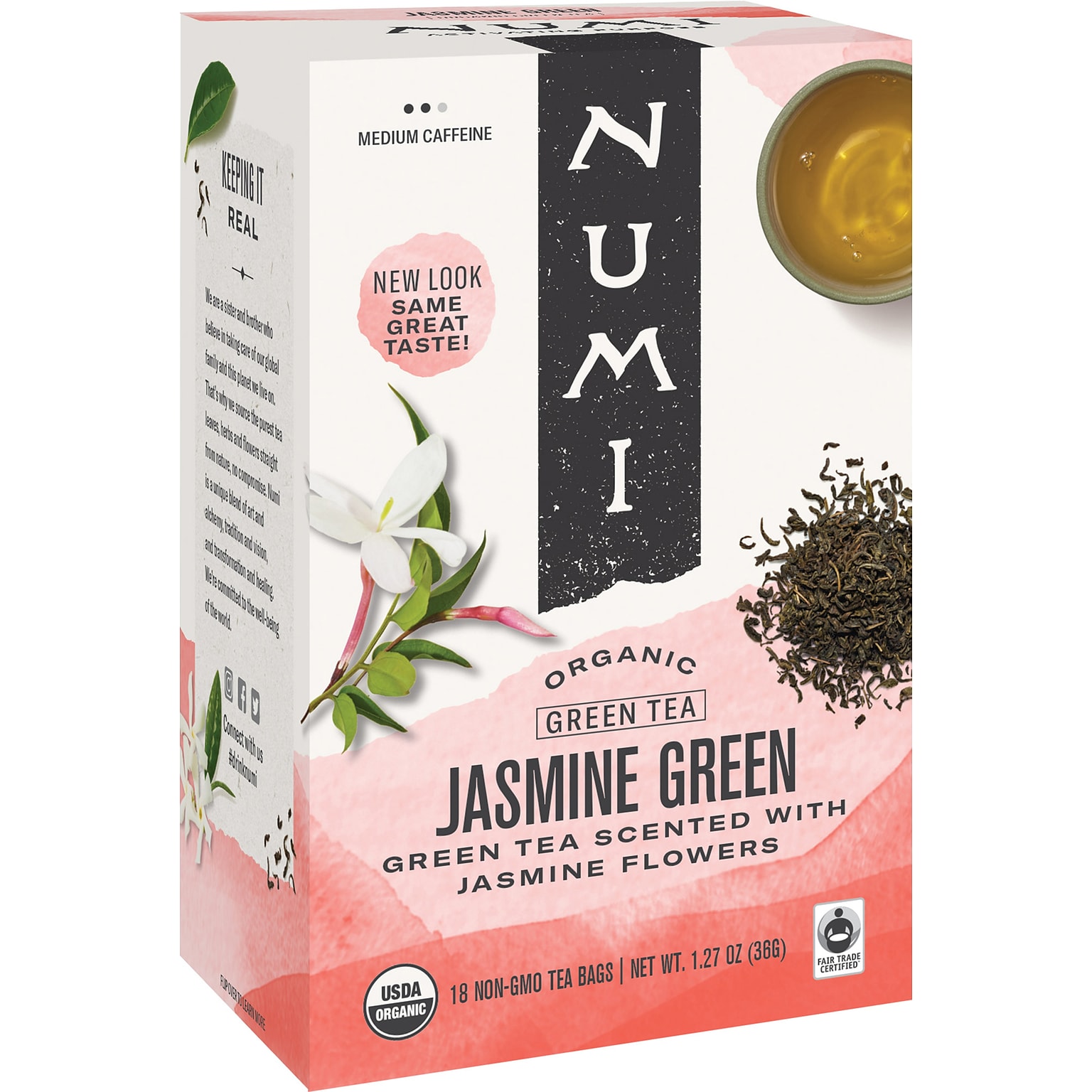 Numi Green Tea Bags, 18/Box (447215)