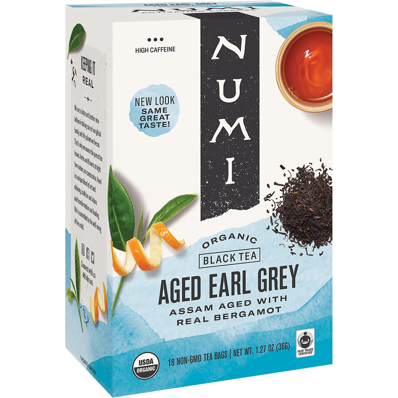 Numi Aged Earl Grey Tea Bags, 18/Box (10170)