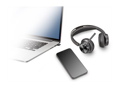Plantronics Voyager Focus 2 Noise Canceling Bluetooth On Ear Phone & Computer Headset, Black (213726-01)