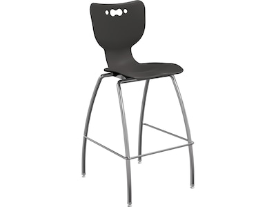 MooreCo Hierarchy Polypropylene Kids Stool, Black (53221BlakNACH)