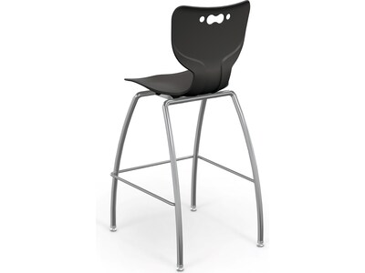 MooreCo Hierarchy Polypropylene Kids Stool, Black (53221BlakNACH)