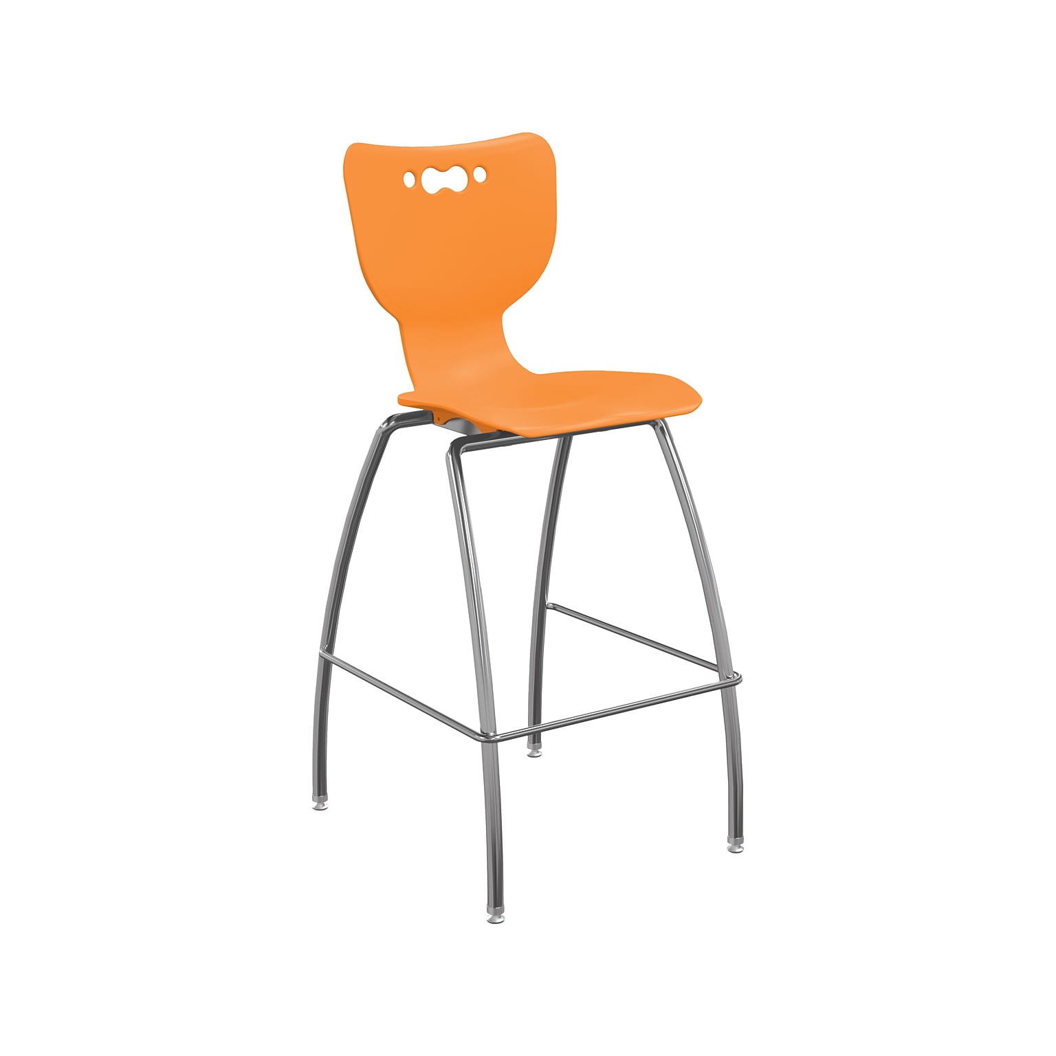 MooreCo Hierarchy Polypropylene Kids Stool, Orange (53221OranNACH)