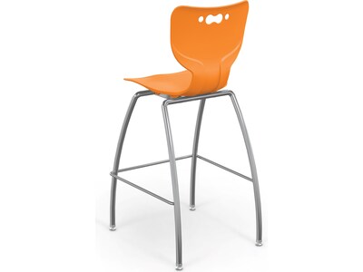 MooreCo Hierarchy Polypropylene Kids Stool, Orange (53221OranNACH)