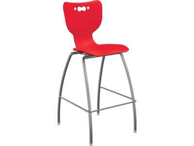 MooreCo Hierarchy Polypropylene Kids Stool, Red (53221RedNACH)