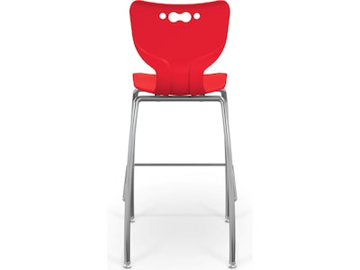 MooreCo Hierarchy Polypropylene Kids Stool, Red (53221RedNACH)