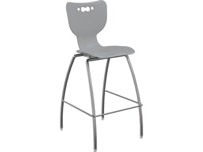 MooreCo Hierarchy Polypropylene Kids Stool, Cool Gray (53221GreyNACH)