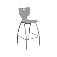 MooreCo Hierarchy Polypropylene Kids Stool, Cool Gray (53221GreyNACH)