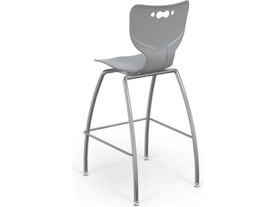 MooreCo Hierarchy Polypropylene Kids Stool, Cool Gray (53221GreyNACH)