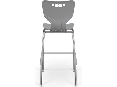 MooreCo Hierarchy Polypropylene Kids Stool, Cool Gray (53221GreyNACH)