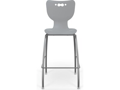 MooreCo Hierarchy Polypropylene Kids Stool, Cool Gray (53221GreyNACH)