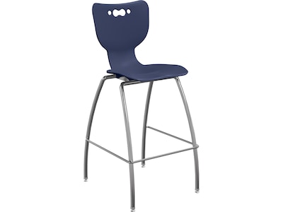 MooreCo Hierarchy Polypropylene Kids Stool, Navy (53221NvyNACH)