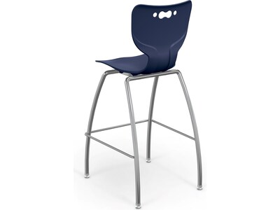 MooreCo Hierarchy Polypropylene Kids Stool, Navy (53221NvyNACH)