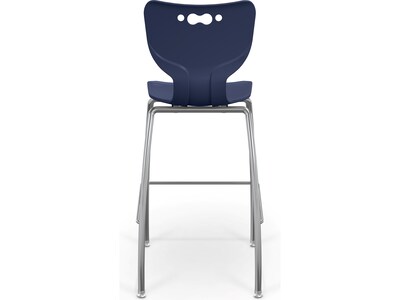 MooreCo Hierarchy Polypropylene Kids Stool, Navy (53221NvyNACH)