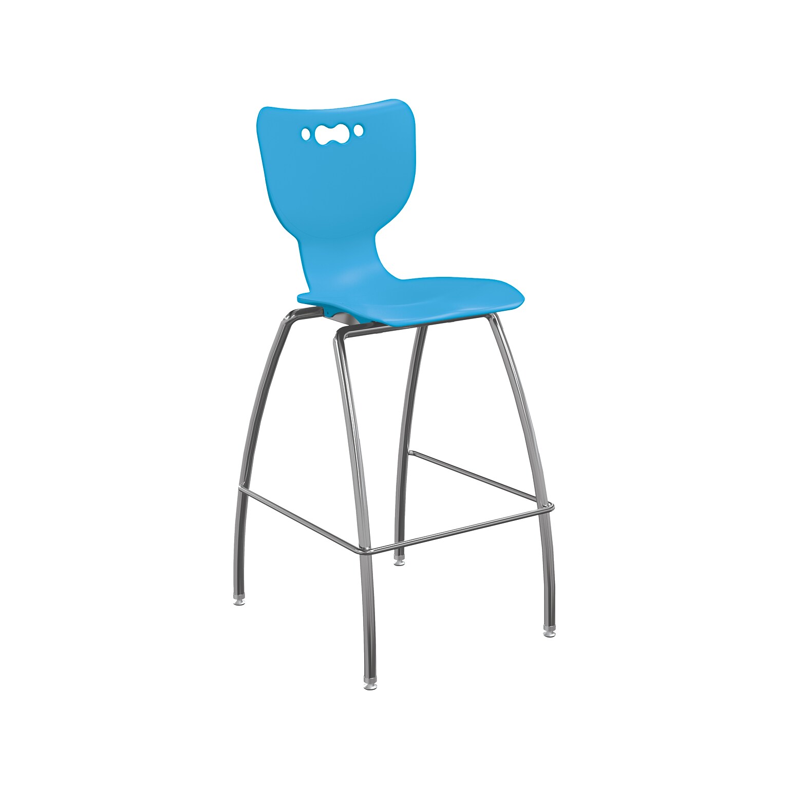 MooreCo Hierarchy Polypropylene Kids Stool, Blue (53221BlueNACH)