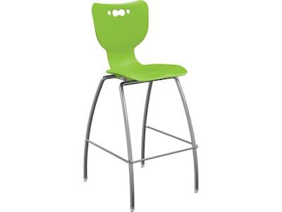 MooreCo Hierarchy Polypropylene Kids Stool, Green (53221GrnNACH)