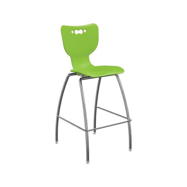 MooreCo Hierarchy Polypropylene Kids Stool, Green (53221GrnNACH)