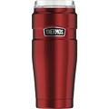 Thermos 20-Ounce Stainless Steel Travel Tumbler with 360 degrees  Drink Lid, Cranberry (SK1200CR4)