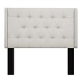 Right2Home Shelter Button Tufted King Polyester Headboard 77.4 L x 7.8 W x 60.0 H Linen (DS-D017-270-432)