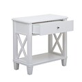 Right2Home White Open X Leg Side Table, White (DS-A092018)