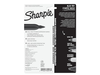 Sharpie Permanent Markers, Fine Tip, 8/PK, Assorted (30217PP)