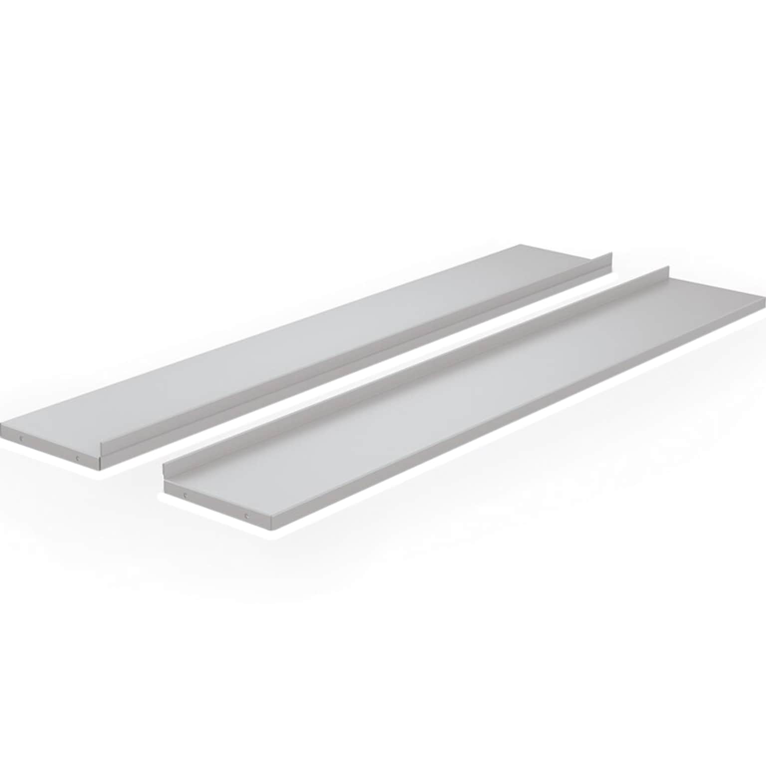 MooreCo Hierarchy 58 Storage Shelf, Cool Gray, 2/Pack (91699)
