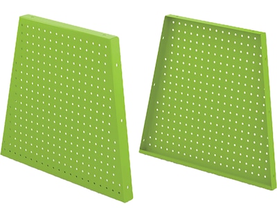 MooreCo Hierarchy 22 Peg Side Panel, Green, 2/Pack (52990-Green)