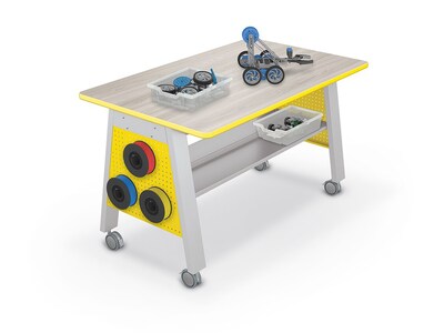 MooreCo Hierarchy 22 Peg Side Panel, Yellow, 2/Pack (52990-Yellow)