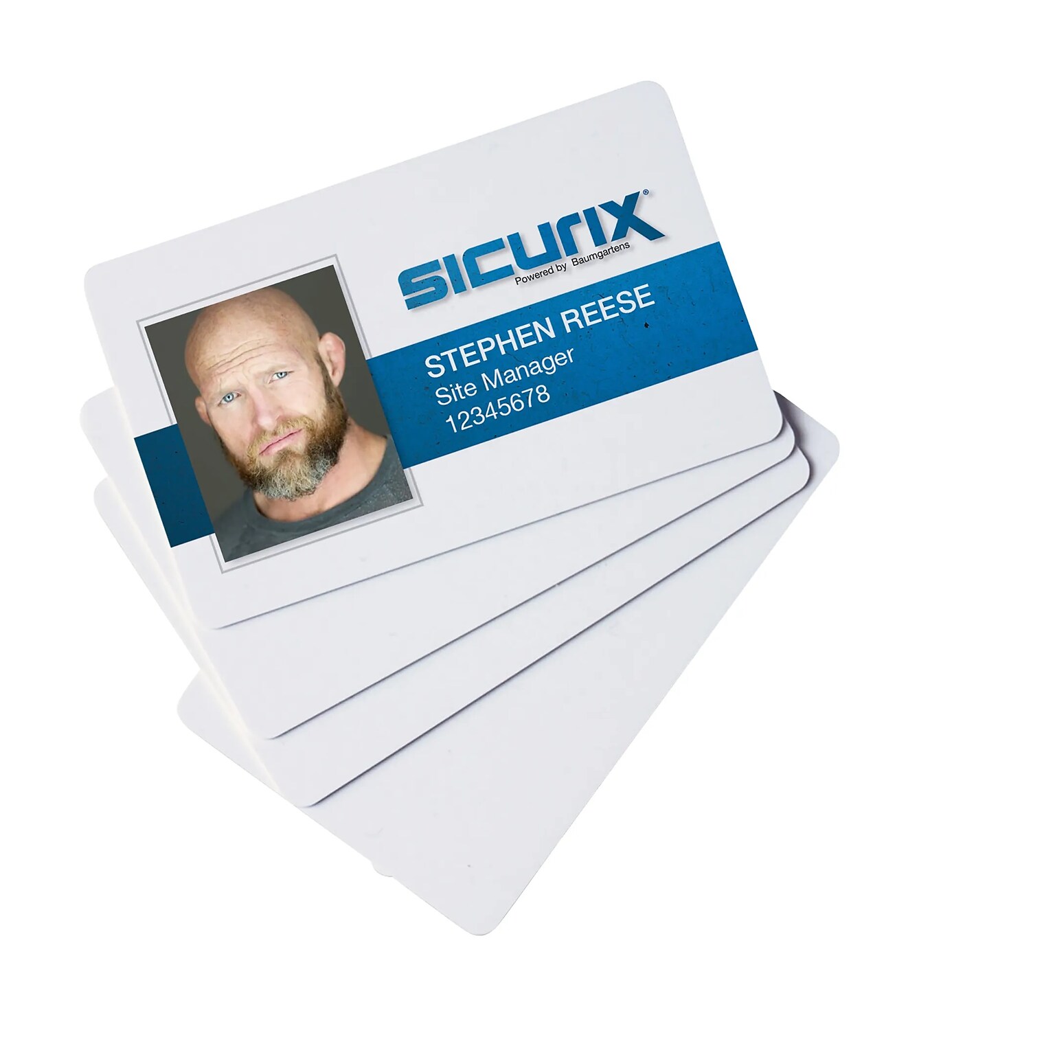 Sicurix ID Cards, White, 100/Pack (80300)