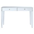 Right2Home Reverse Painted White Glass Desk, Glass Surface (DS-D114009)