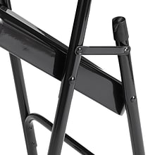 National Public Seating 50 Series Standard All-Steel Folding Chairs, Black/Black, 4 Pack (510/4)