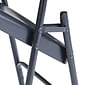 NPS 300 Series Premium All-Steel Triple Brace Double Hinge Folding Chairs, Char-Blue, 4 Pack (304/4)