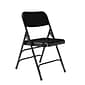 NPS 300 Series Premium All-Steel Triple Brace Double Hinge Folding Chairs, Black, 4 Pack (310/4)