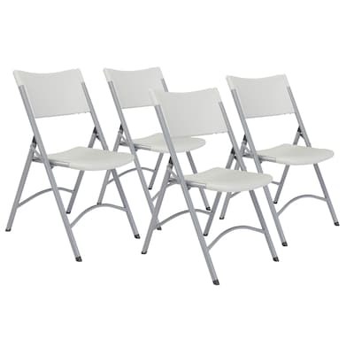 NPS 600 Series Plastic Banquet/Reception Chairs, Speckled Gray, 4 Pack (602/4)