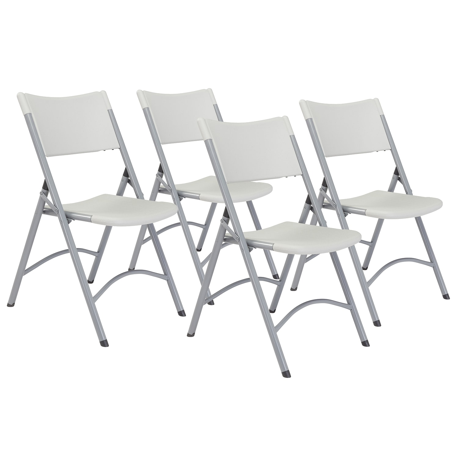 NPS 600 Series Plastic Banquet/Reception Chairs, Speckled Gray, 4 Pack (602/4)