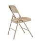 NPS 1200 Series Vinyl Padded Premium Folding Chairs, French Beige/Beige, 4 Pack (1201/4)