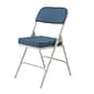 NPS 3200 Series Premium 2" Fabric Padded Folding Chairs, Regal Blue/Gray, 2 Pack (3215/2)