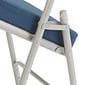 NPS 3200 Series Premium 2" Fabric Padded Folding Chairs, Regal Blue/Gray, 2 Pack (3215/2)