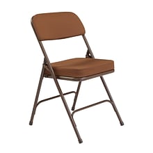 NPS 3200 Series Premium 2 Fabric Padded Folding Chairs, Antique Gold/Brown, 2 Pack (3219/2)