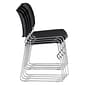 NPS 8500 Series HI-Tech Ultra-Compact Plastic Seat/Back Stack Chair, Black/Chrome, 4 Pack (8510/4)