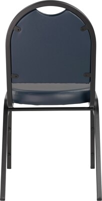 NPS 9200 Series Vinyl Padded Stacking Chair, Midnight Blue/Black Sandtex (9204-BT)